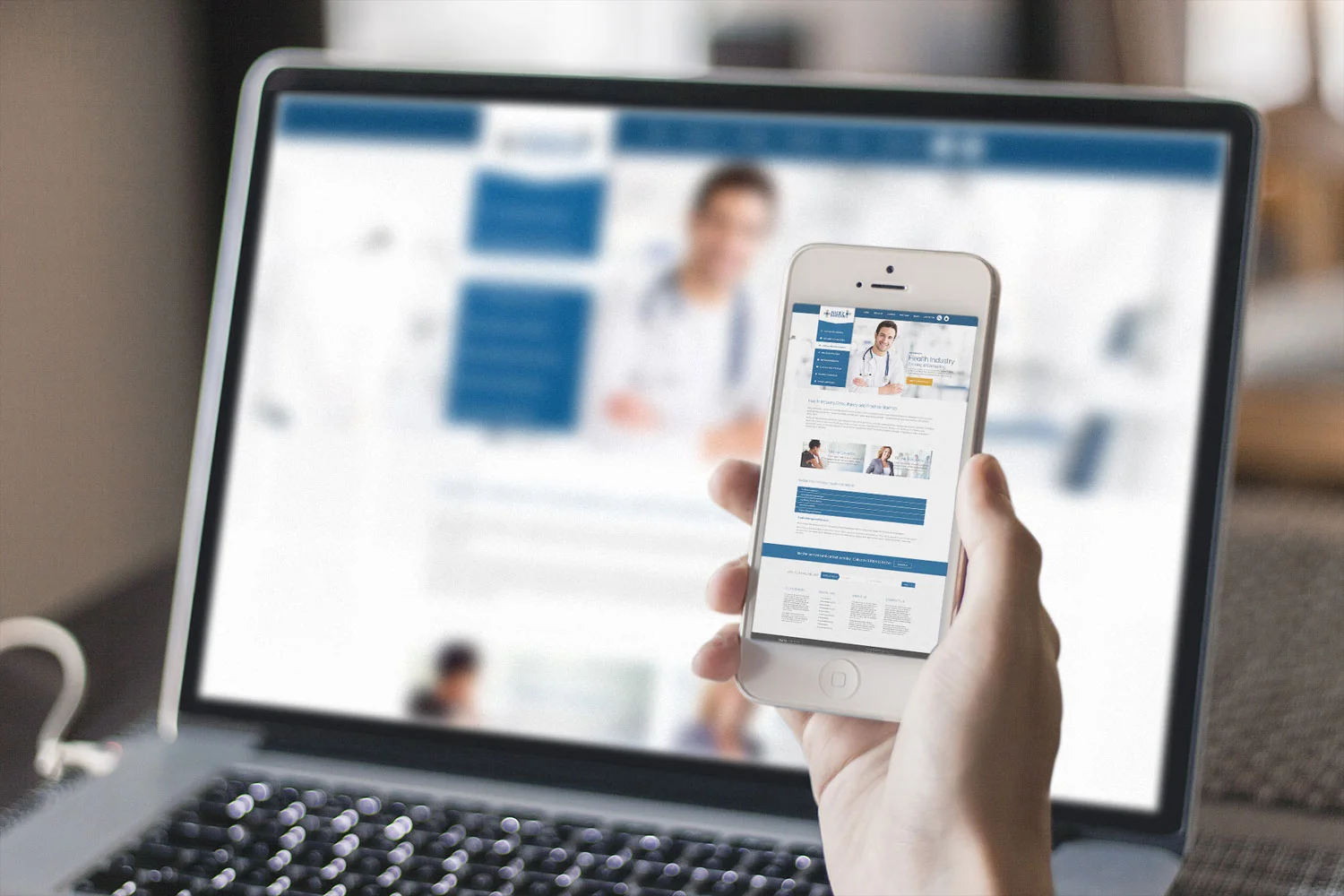 Doctor using mobile health